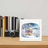 5D DIY Partial Special Shaped Drill Diamond Painting With Frame Kit Dog Decor 19.2x19.2cm