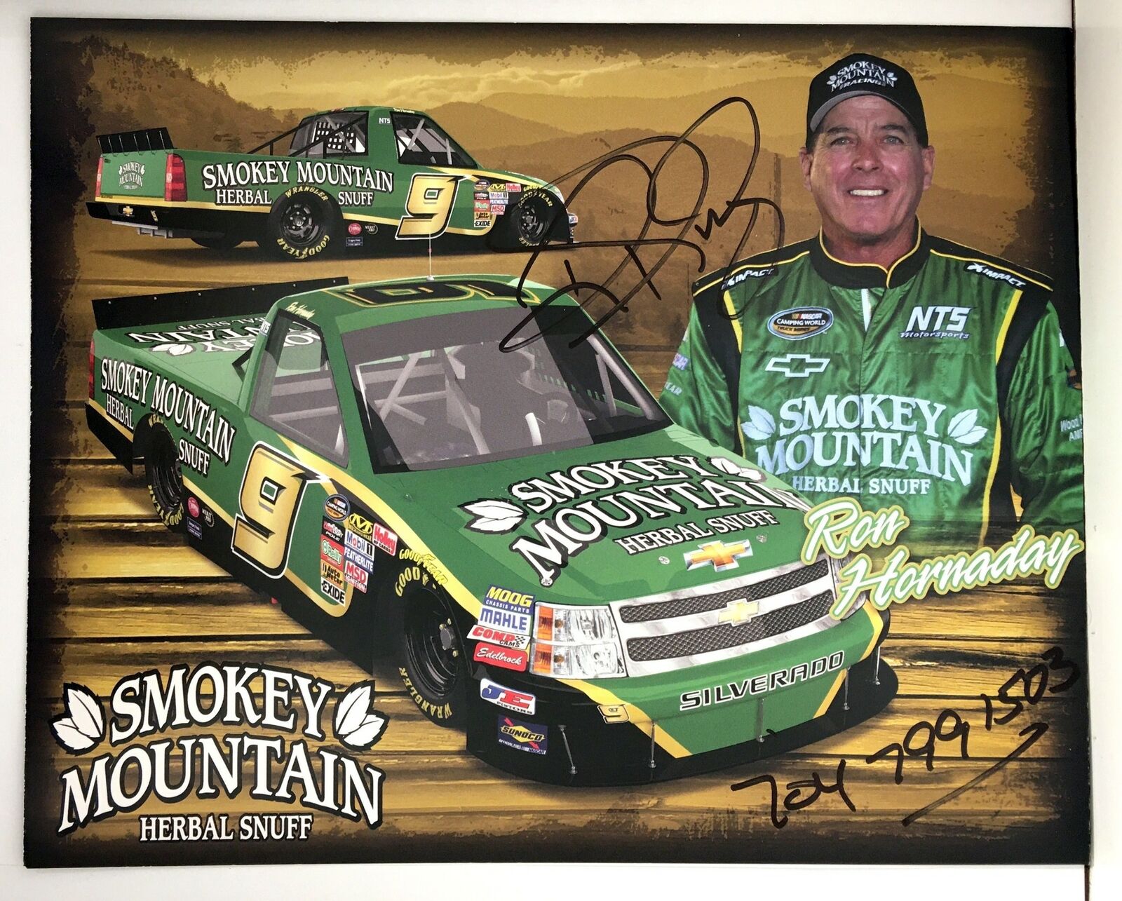 Ron Hornaday Signed 8x10 Photo Poster painting Promo Hero Card Postcard NASCAR  SHIP Auto AU