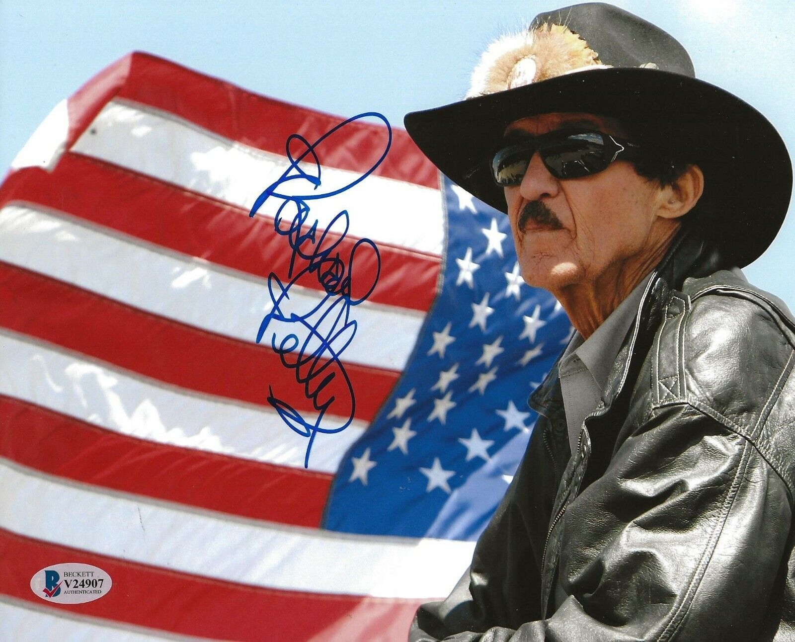 Richard Petty Daytona 500 signed Nascar 8x10 Photo Poster painting autographed USA BAS Beckett