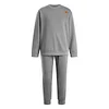 Mens 2 Piece Jacquard Sweatsuit Outfits Hoodie Sweatshirt & Joggers Sweatpants Set Tracksuit