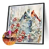Diamond Painting-DIY Full Round Drill Winter Snow Bird