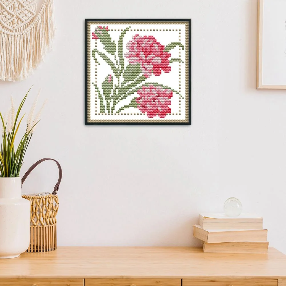 14ct Stamped Cross Stitch - Flower(17*17cm)