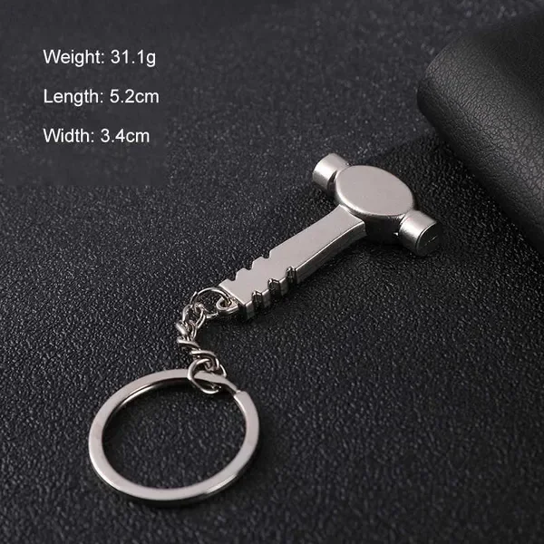 New Creative Car Wrench Chain Simulation Adjustable Key Ring Metal Pendant Hammer Axe DIY Accessories