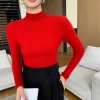 RONGYI 100% Cashmere Sweater Women Turtleneck Knitted Top 2024 Fall Winter Warm Long Sleeve Pullover Solid Fashion Clothing