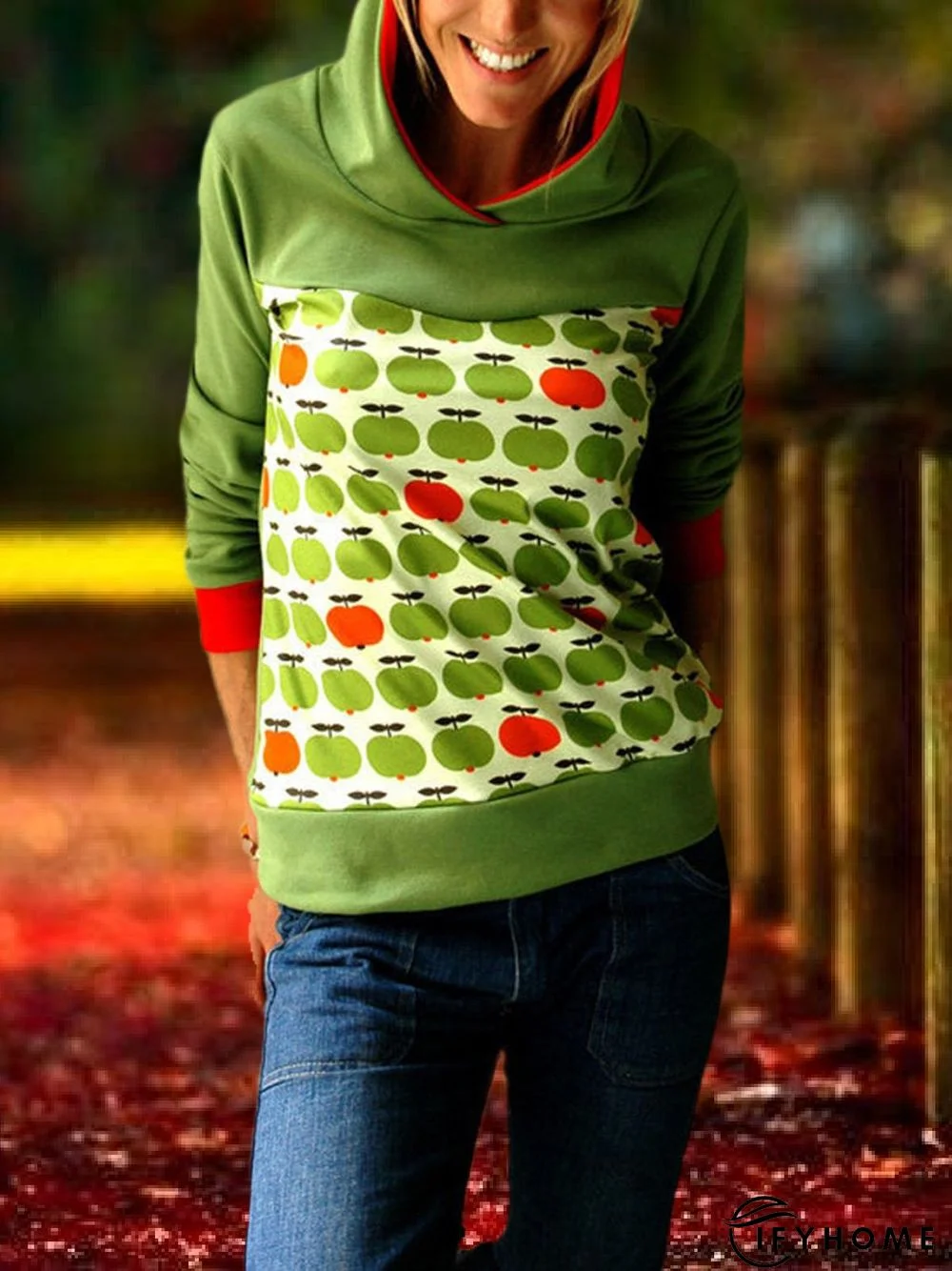 Shift Hoodie Long Sleeve Cotton-Blend Knit coat | IFYHOME
