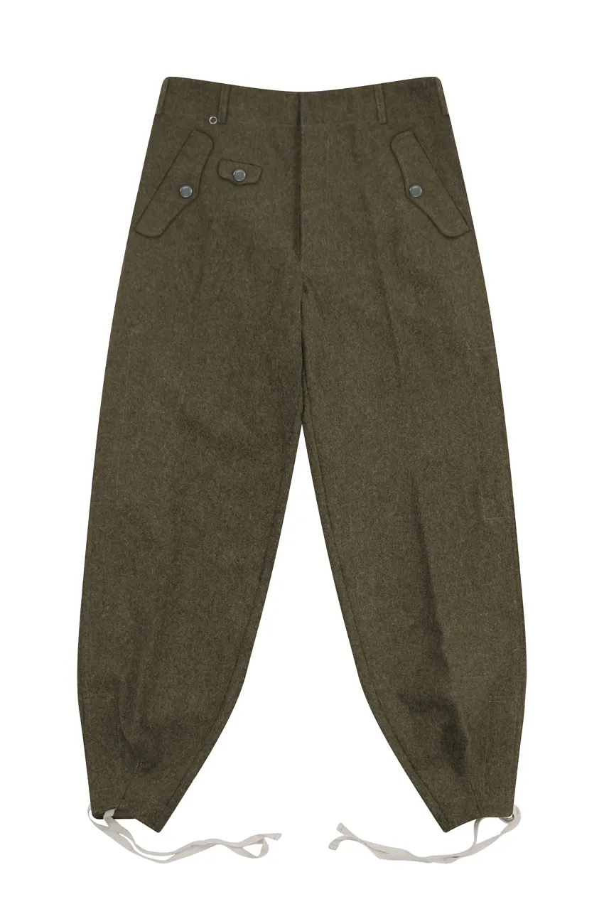   Luftwaffe German Fallschirmj&auml;ger M38 Brown Wool Jump Trousers German-Uniform