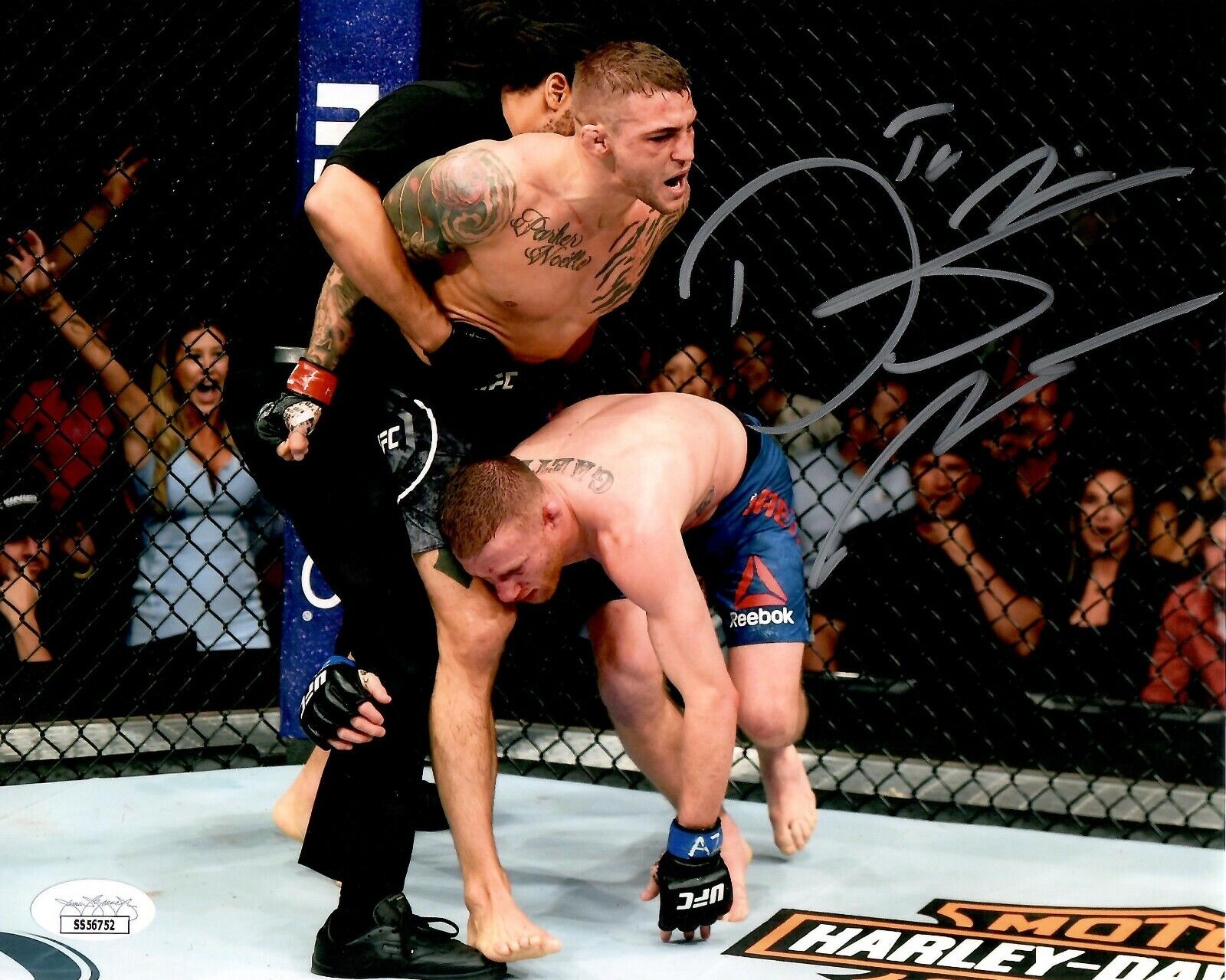 Dustin Poirier autographed signed inscribed 8x10 Photo Poster painting UFC JSA Justin Gaethje