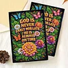 God Letters 5D DIY Diamond Art Painting Notebook Kit 50 Pages A5 Rhinestone Art Painting Notebook Kit for Adults Beginners Holiday Birthday Gift