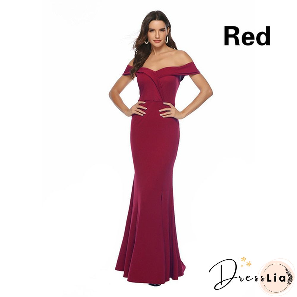 Evening Dress Deep V-neck Sleeveless Dresses Formal Dress Prom Dresses Full-length Dress Bridesmaids Dress