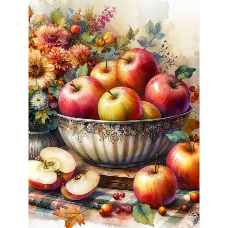 Fruit·Apple 30*40CM (Canvas) Full Round Drill Diamond Painting gbfke