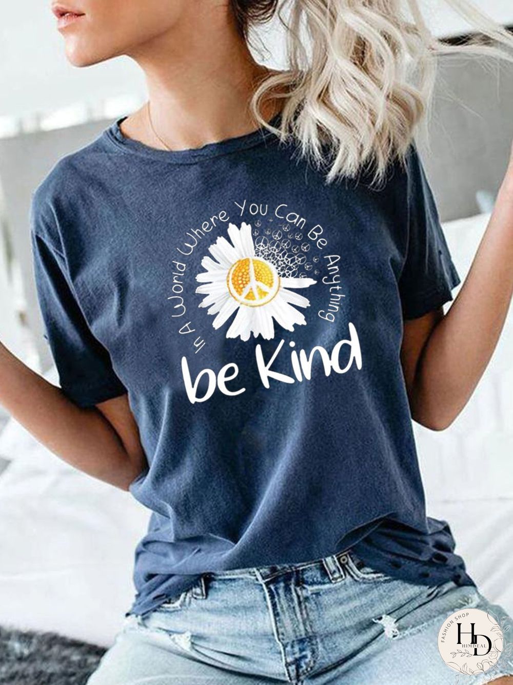 Letter Round Neck Casual Short Sleeve T-shirt