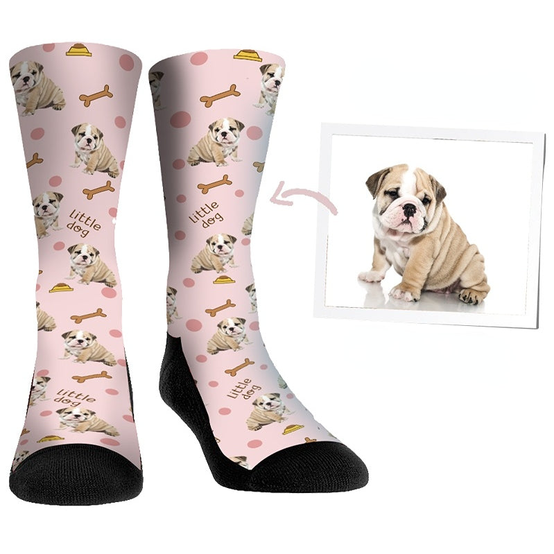 Custom Pet Portrait Socks Dog Cat Portrait Customized Socks Souvenir Cute Creative Gift