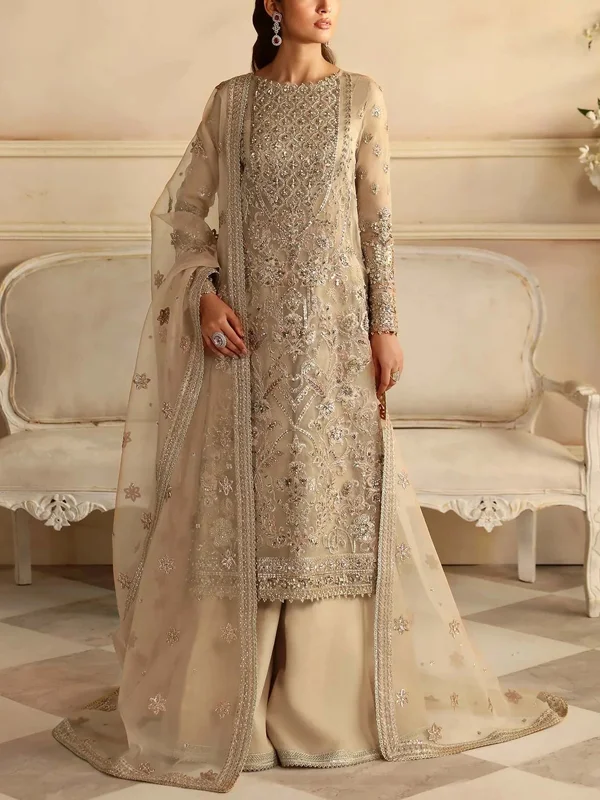Round Neck Lace Mesh Top and Pants Suit