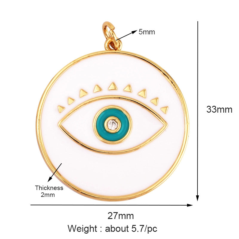 1 Piece Copper Devil’s Eye Pendant Jewelry Accessories