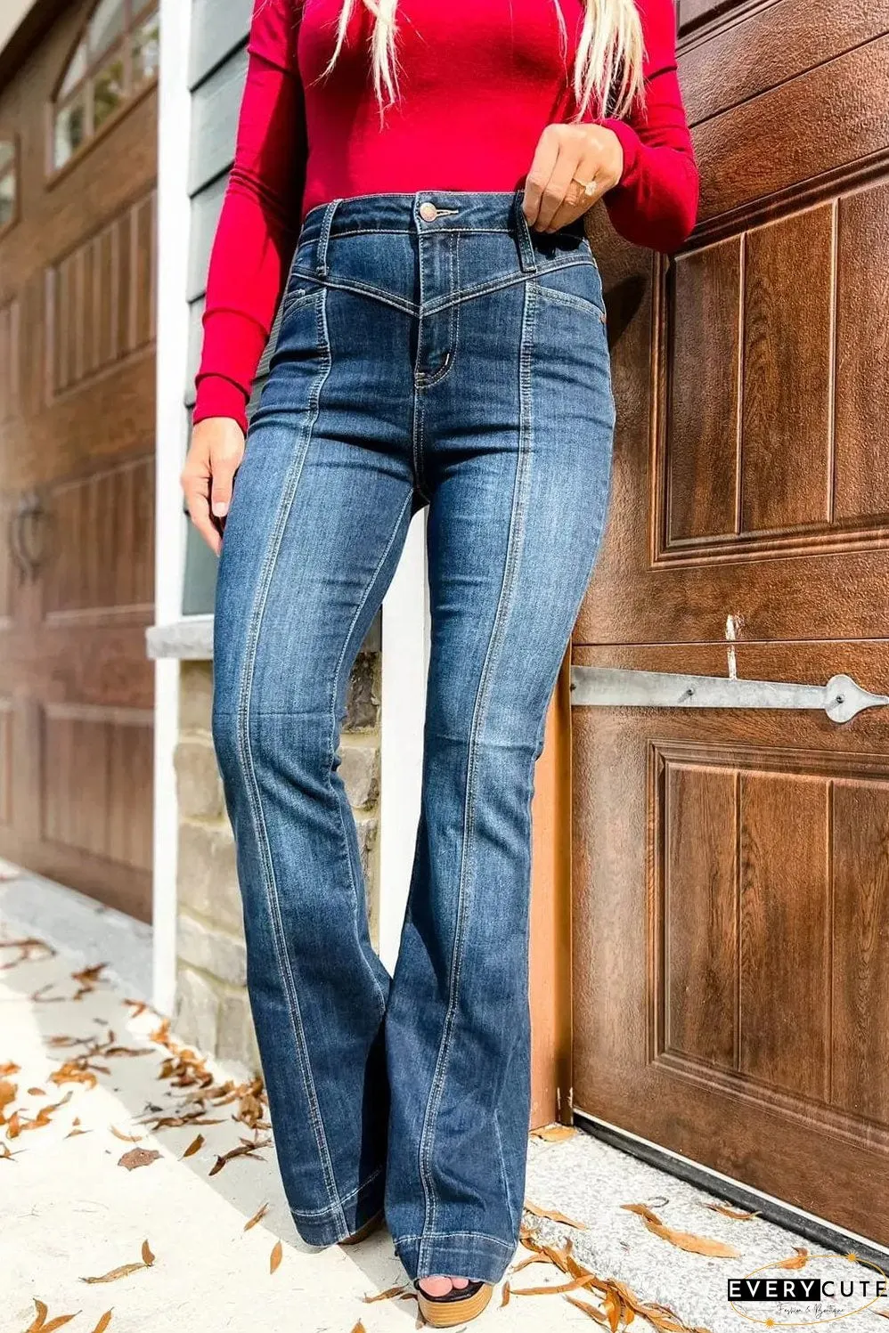 Trendy Flared Leg Jeans