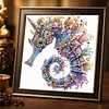Purple Crystal Twin Seahorses Special Shaped 5D DIY Partial Drill Diamond Painting Kits for Adults Beginners Home Decor Diamonds Dots Gem Art Kits Diamond Art Kit 11.81 X11.81inch