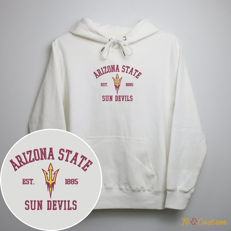 TOSCUSTOM™ Custom Arizona State Sun Devils University Embroidered Sweatshirts