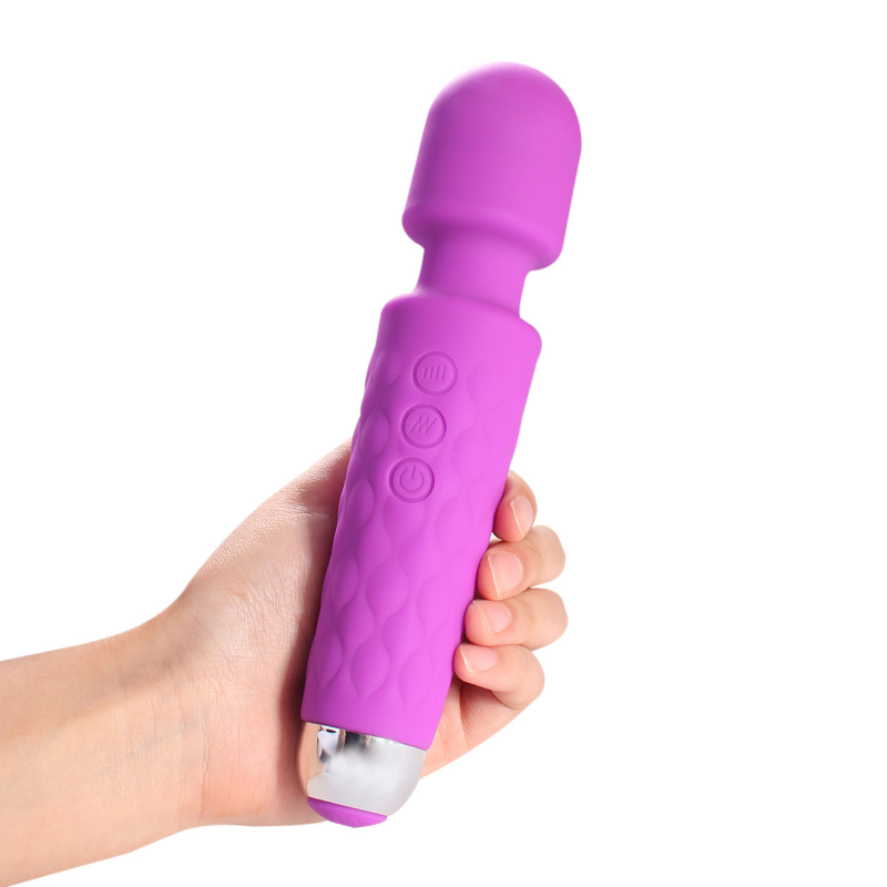 Silicone Vibrator Wand Massager with 20 Intense Frequency Modes