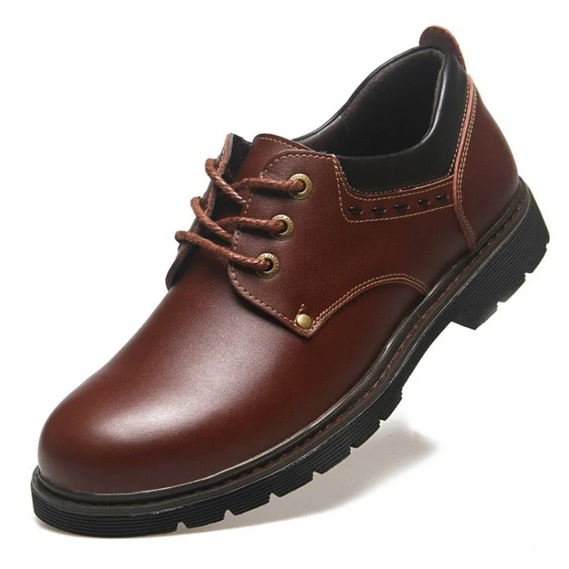 2022 Leather Shoes Men Footwear Men Casual Shoes High Quality Man Business Shoes Fashion Brand Male Booties Black Brown A1759