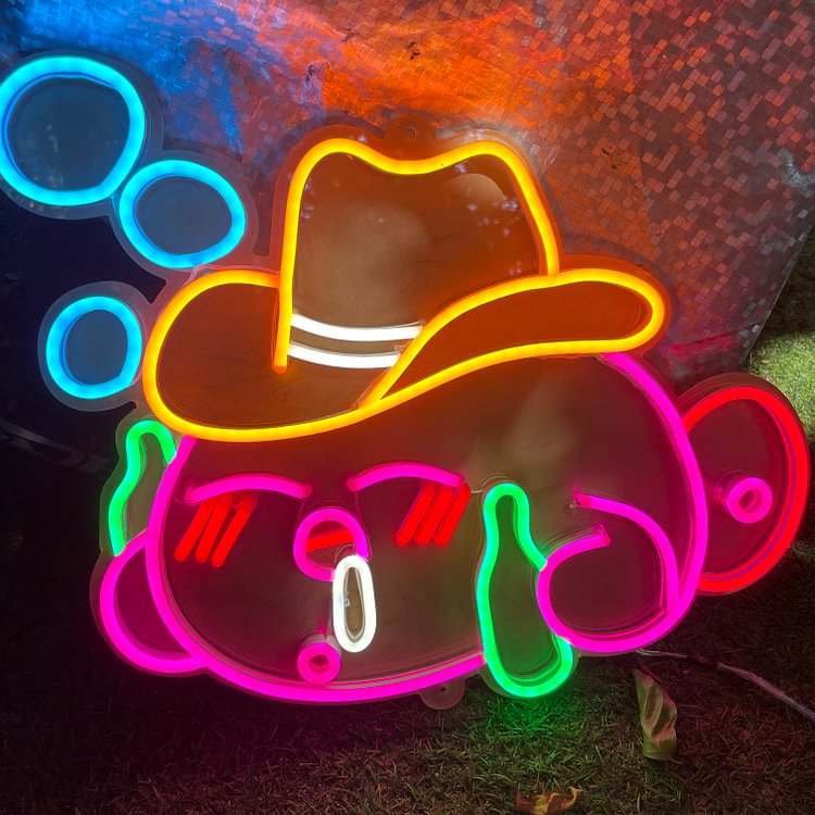 Anime Neon Sign Kirby Neon Light Beer Kirby Decor Japanese Neon Sign Neon Sign Bedroom Gaming Room Decor Gift