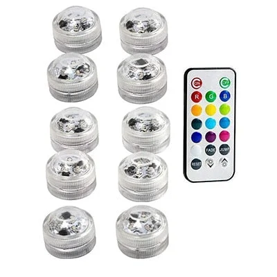 IP68 Waterproof Battery Operated Multi Color Submersible LED Underwater Light for Fish Tank Pond Swimming Pool Wedding Party