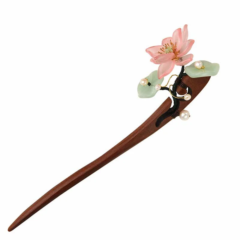 Sandalwood Lotus Aventurine Calm Healing Hairpin Decoration
