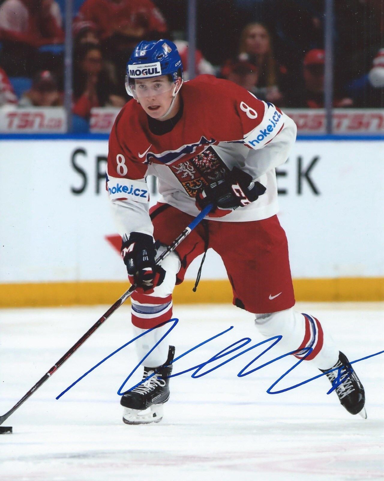 Martin Necas Signed 8×10 Photo Poster painting Team Czech Republic World Juniors Autographed COA