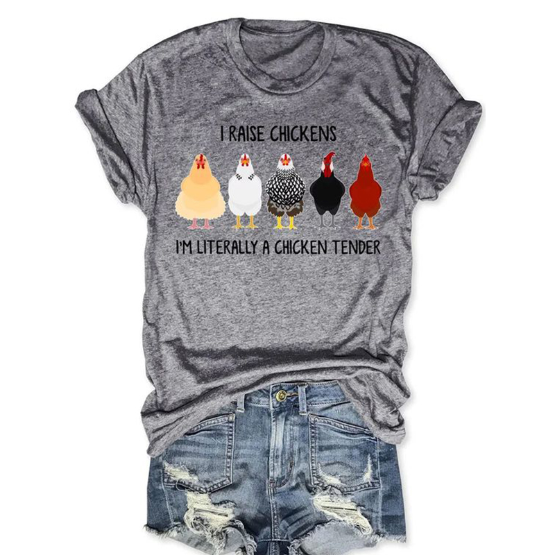 Comstylish I Raise Chickens I'm Literally A Chicken Tender T-shirt