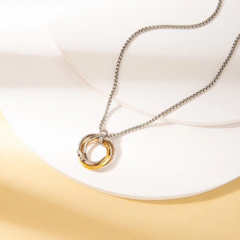 Minimalist Classic Style Geometric Cross 304 Stainless Steel Plating Men's Pendant Necklace Men Pendant Necklaces