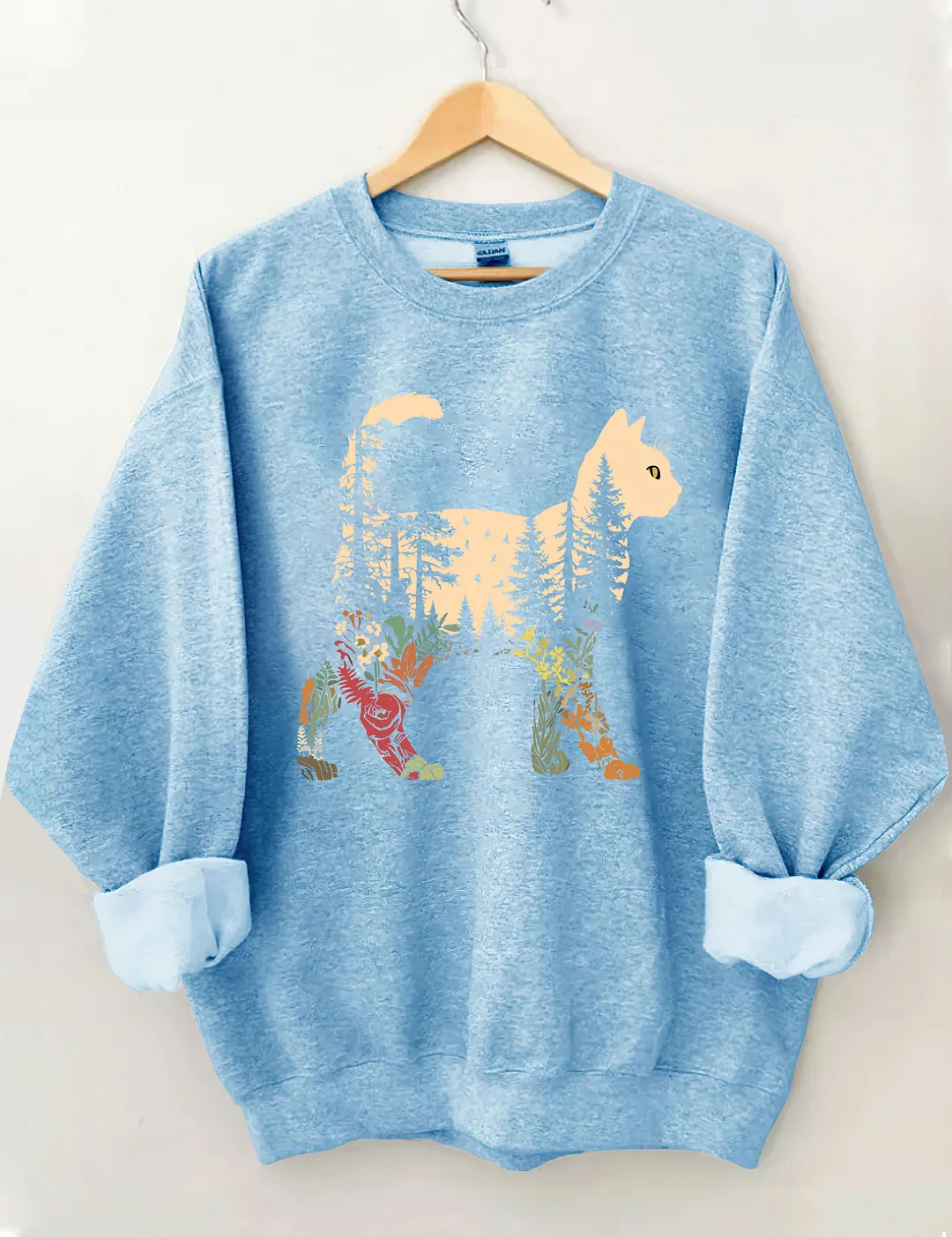 Boho Cat Plants Sweatshirt