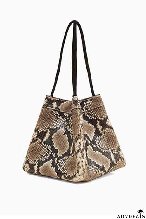 Vintage Snakeskin Bucket Bag