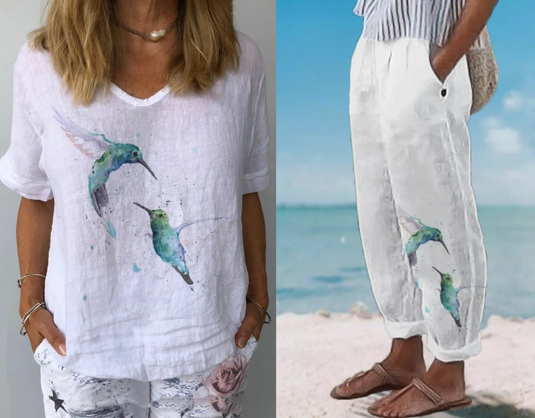 Women's Printed Casual Suit