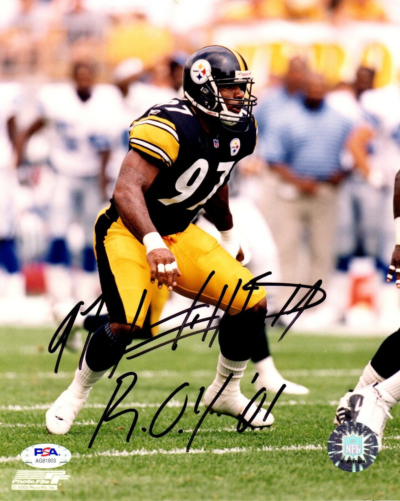 Kendrell Bell autographed signed inscribed 8x10 Photo Poster painting Pittsburgh Steelers PSA