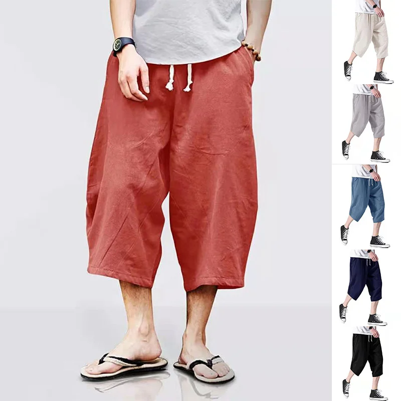 Men's Loose linen shorts