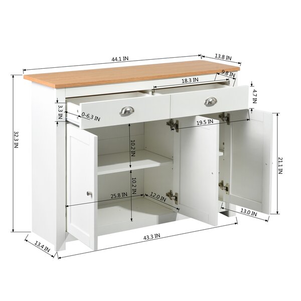 Thaney 44.02" Wide 2 Drawer Sideboard