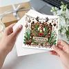 (US Only)6PCS DIY Diamond Art Christmas Greeting Cards Xmas Design Diamond Art Cards