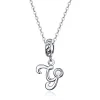  Vintage Letter A to Z Pendant Necklace 925 Sterling Silver 
