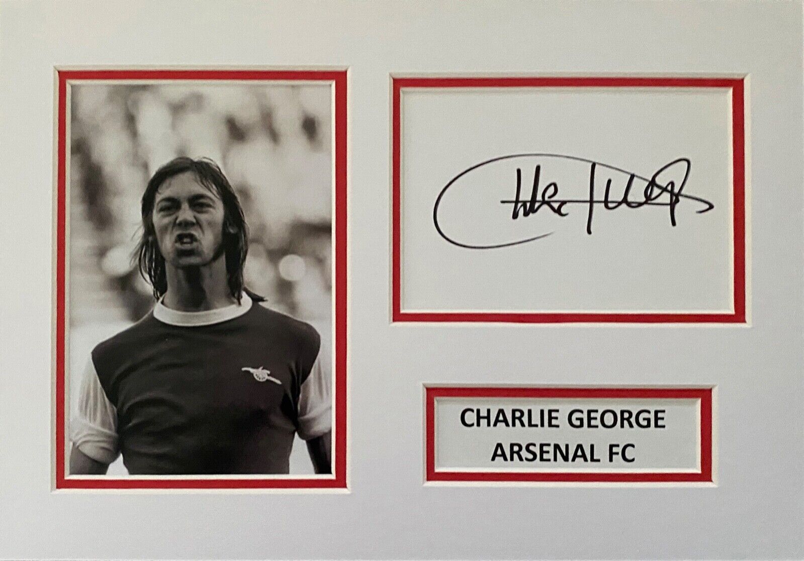 CHARLIE GEORGE HAND SIGNED A4 Photo Poster painting MOUNT DISPLAY FOOTBALL AUTOGRAPH ARSENAL