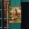 Farm girl with horse and dog - Vintage Metal Signs(8*12Inch/12*16Inch) - Farm