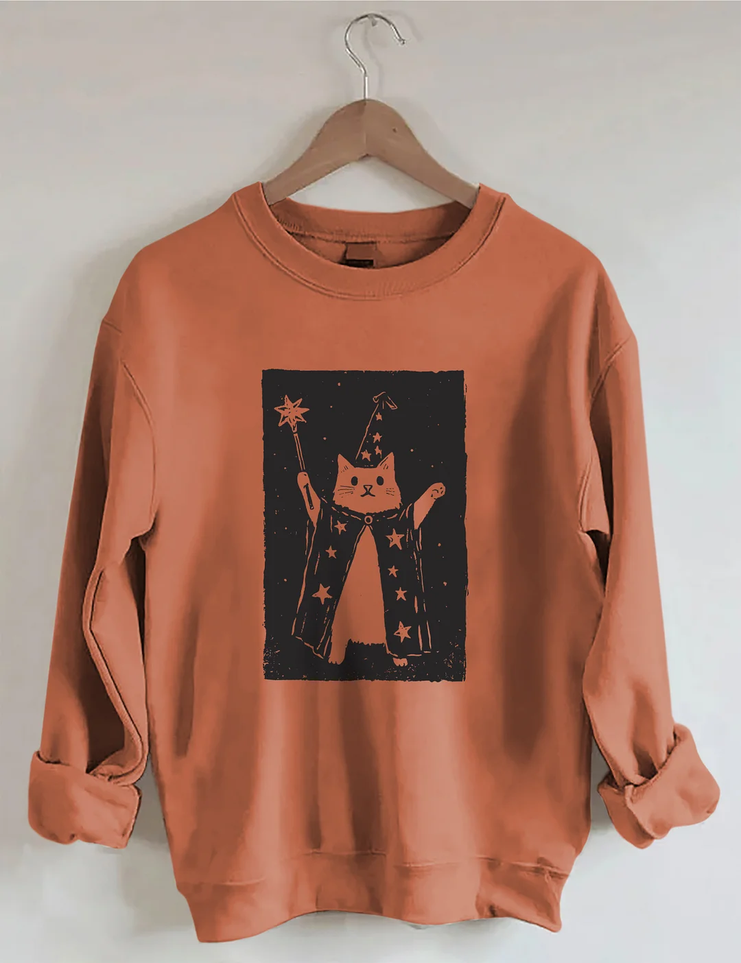 Halloween Witch Kitten Sweatshirt