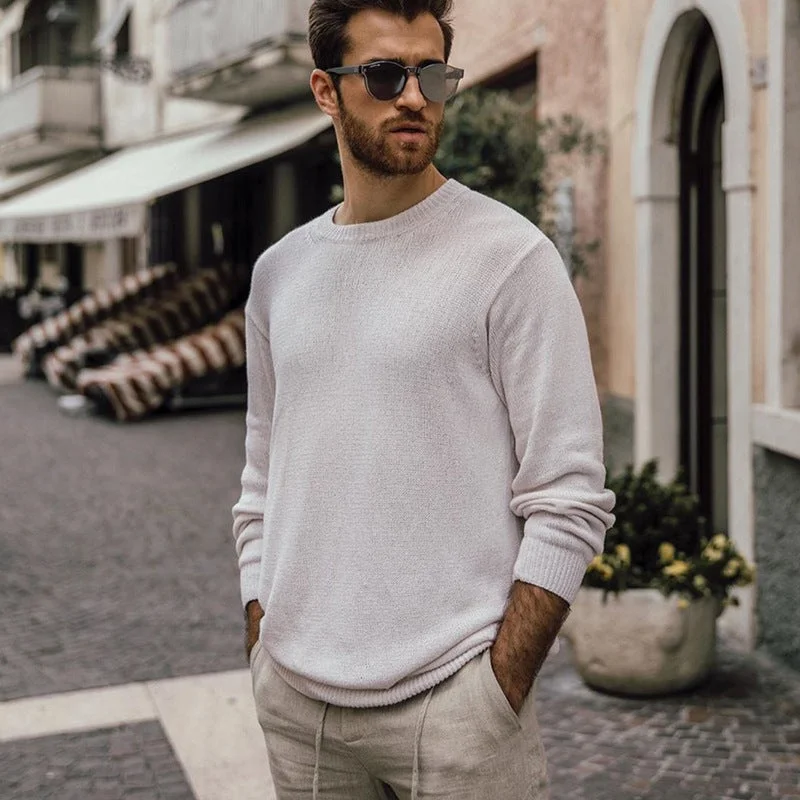 Autumn Winter Long Sleeve Knitted Pullover