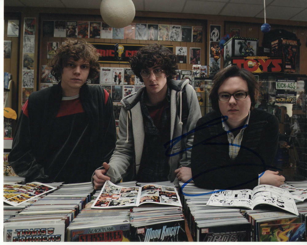 CLARK DUKE SIGNED AUTOGRAPH 8X10 Photo Poster painting KICK-ASS EVAN PETERS AARON TAYLOR-JOHNSON