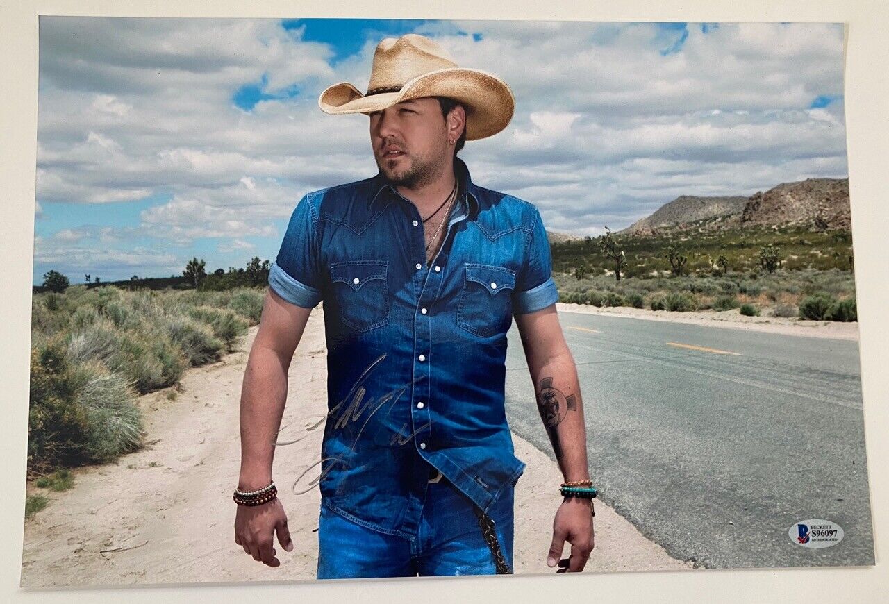 Jason Aldean Signed Autographed 10x15 Photo Poster painting Country Music Star Beckett BAS COA