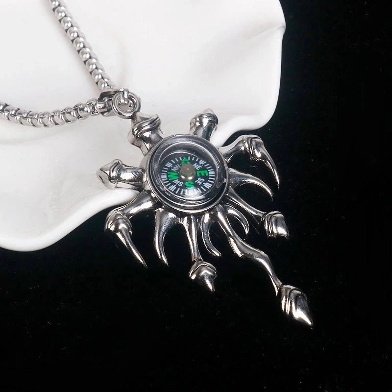 Hip-Hop Vintage Style Animal Letter Alloy Titanium Steel Plating Men’s Pendant Necklace Men Pendant Necklaces