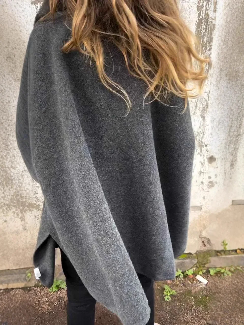 Nigikala Nigikala New Women's Autumn And Winter Loose Long Sleeve Big Collar Collar Coat