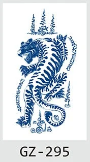 Temporary Tattoos Stickers Dragon Lion Monkey King Juice Ink Lasting Natural Men Womens Arm Body Chest Realistic Art Fake Tatoo