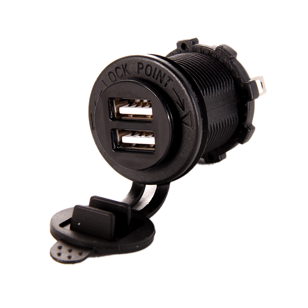 

Dual Usb Charger Socket Outlet 2.1 Amp Panel Mount Motorcycle, 501 Original