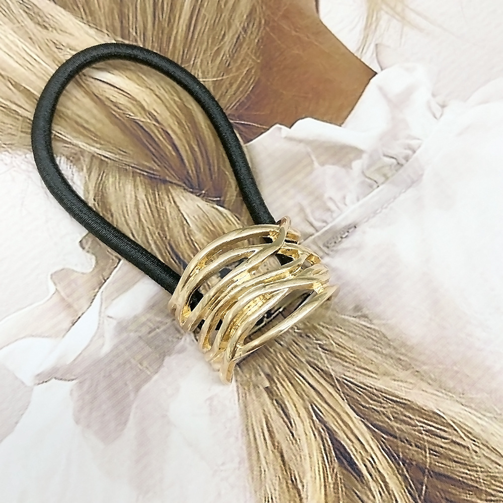 Simple All-match Small Rubber Band Metal Geometric Ponytail Hair Rope Hair Accessories