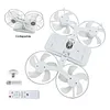 Screw in Ceiling Fan with Light with 3 Adjustable Color Modes Drone Inspired Led Ceiling Fan Light with Extension Rod & Remote Control for Bedroom Living Room Office