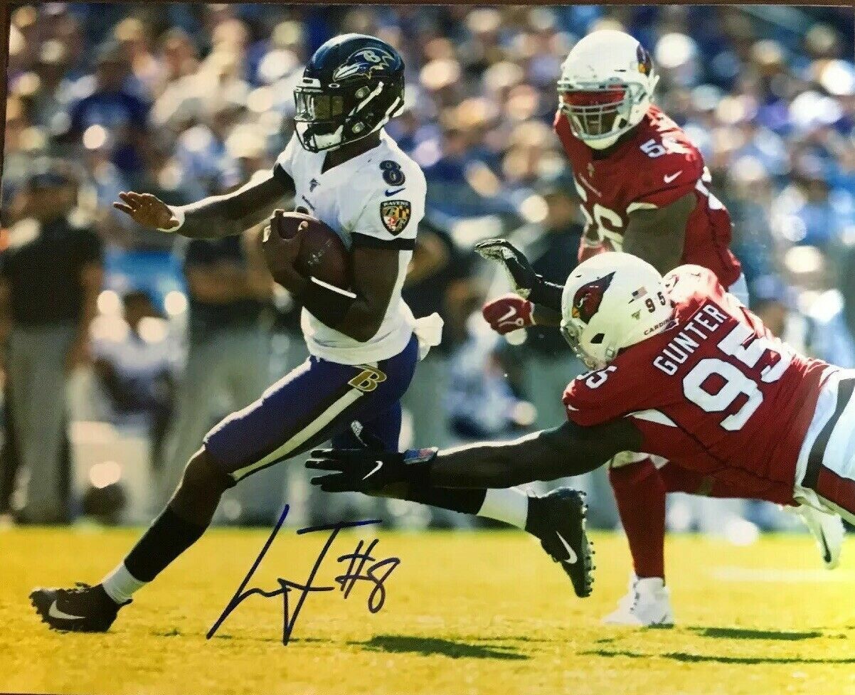 Lamar Jackson Autographed Signed 8x10 Photo Poster painting Ravens REPRINT ,